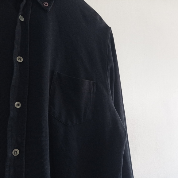 Sunspel Button Up Shirt - 100% Cotton Navy Shirt - Size Large - Picture 3 of 4